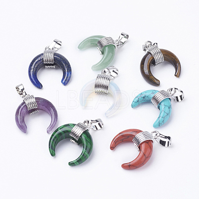 Natural & Synthetic Mixed Stone Pendants G-E425-P-1