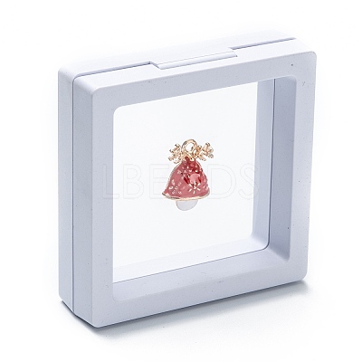 Square Transparent PE Thin Film Suspension Jewelry Display Box CON-D009-01B-05-1
