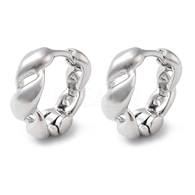 Brass Curly Hoop Earrings for Women LS-EJEW-F347-01P-01-1
