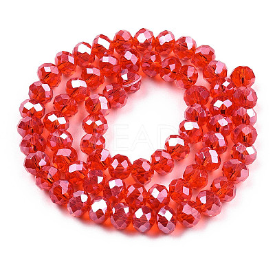 Electroplate Glass Beads Strands EGLA-A034-T1mm-A27-1