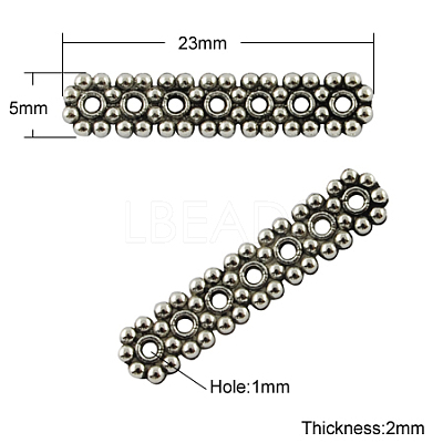 Tibetan Style Beads Spacers X-TIBEB-S034-AS-FF-1