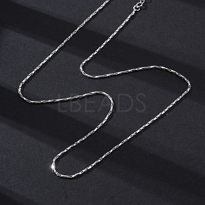 Brass Twisted Boston Link Chains  Necklaces for Women NJEW-D302-60P-1