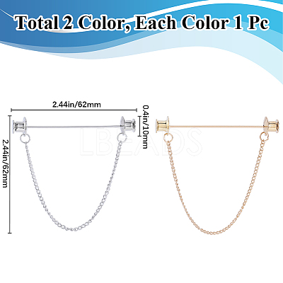 Zinc Alloy Hanging Chain Brooches FIND-GF0006-87C-1