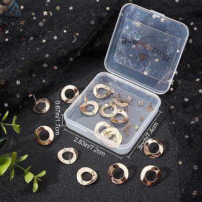 20Pcs Brass Donut Stud Earring Findings KK-BBC0004-87-1