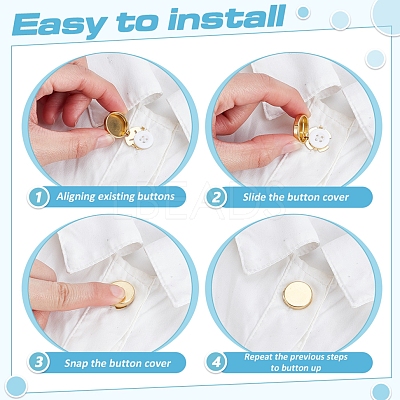 Flat Round Brass Button Covers Settings KK-WH0079-193B-P-1