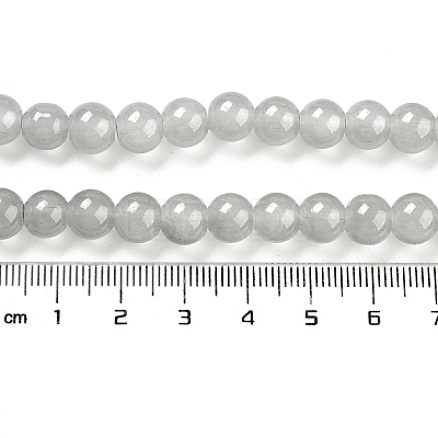 Imitation Jade Glass Beads Strands DGLA-S076-8mm-30-1