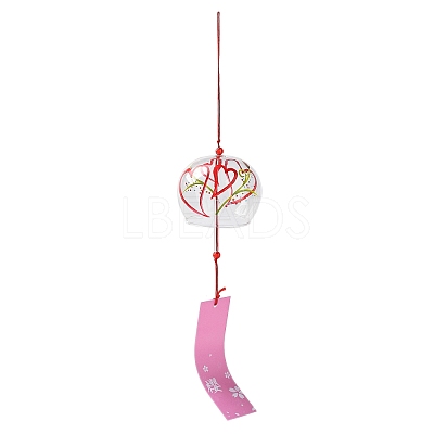 Glass Wind Chime HJEW-XCP0001-19-1