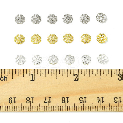 300Pcs 3 Styles Brass Bead Caps IFIN-FS0001-43-1