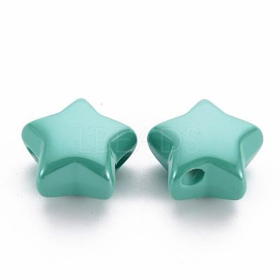 Opaque Acrylic Beads X-MACR-S372-02B-68-1