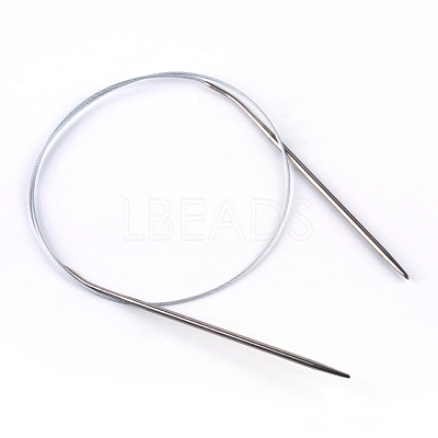 Steel Wire Stainless Steel Circular Knitting Needles and Random Color Plastic Tapestry Needles TOOL-R042-800x3.5mm-1