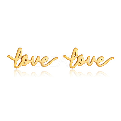 Valentine's Day 304 Stainless Steel Stud Earrings WGDA88F-01-1
