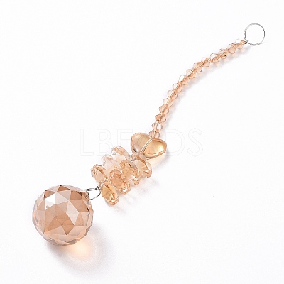 Crystal Teardrop Beaded Wall Hanging Decoration Pendant Decoration HJEW-G019-01A-1