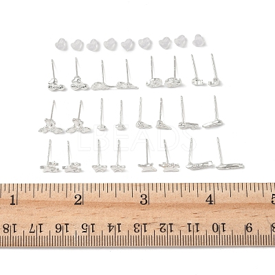 2 Pairs Alloy Stud Earrings for Women EJEW-FS0001-27E-1
