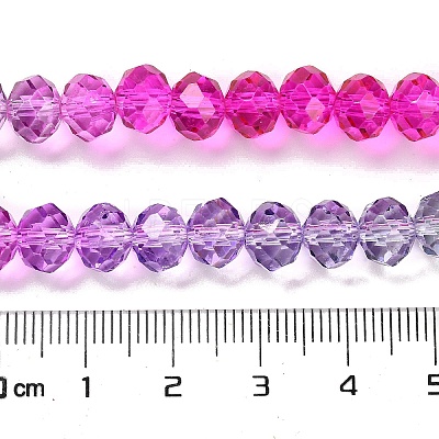 Transparent Painted Glass Beads Strands DGLA-A034-T8mm-A06-1