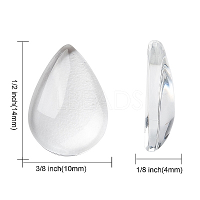 Transparent teardrop LS-X-GGLA-R024-14x10-1