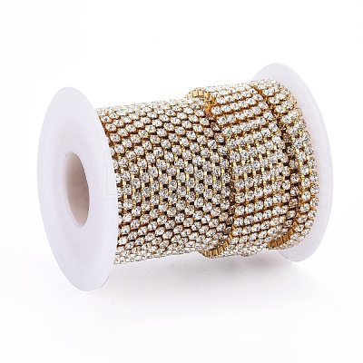 304 Stainless Steel Rhinestone Strass Chains STAS-T055-12G-A-1