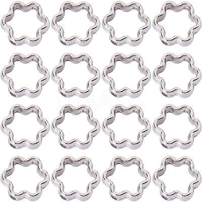 200Pcs CCB Plastic Beads Frames CCB-SC0001-21-1