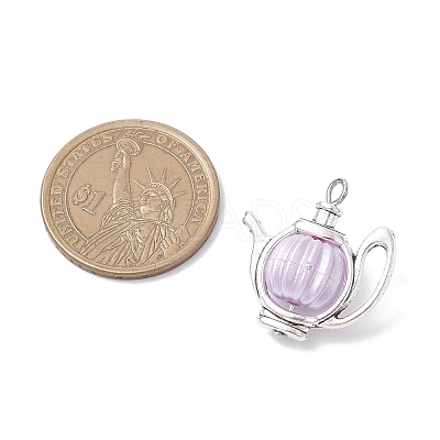 Acrylic & Tibetan Style Alloy Pendants PALLOY-JF04324-1
