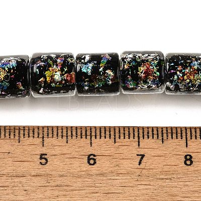 Handmade Dichroic Foil Glass Beads Strands DICH-U001-09G-1