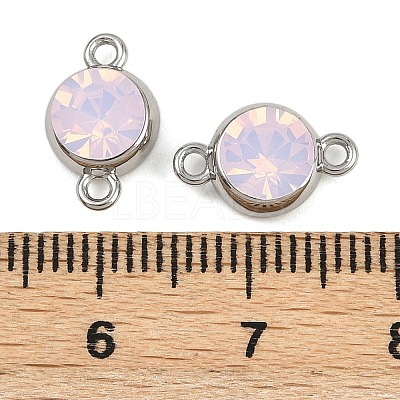 Brass Pave Cubic Zirconia Connector Charms KK-H078-06P-03-1