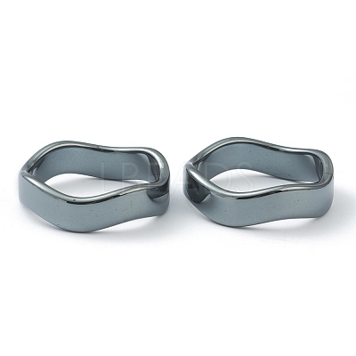 Non-magnetic Synthetic Hematite Finger Rings RJEW-H544-03C-1