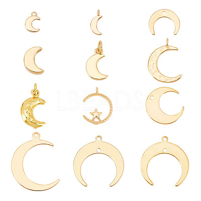 24Pcs 12 Style Brass Charms KK-AR0002-63-1