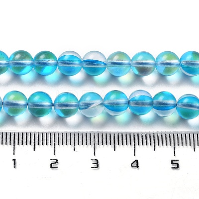 Synthetic Moonstone Beads Strands G-P528-J01-15-1