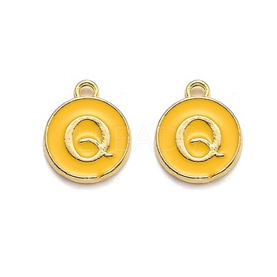Golden Plated Alloy Enamel Charms ENAM-Q437-13Q-1