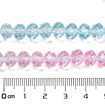 Transparent Painted Glass Beads Strands LS-DGLA-A034-T8mm-A22-1