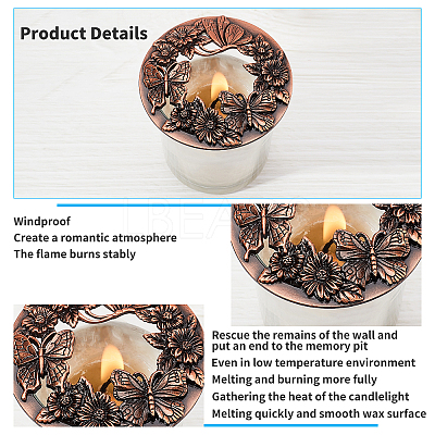 Zinc Alloy Candle Lids PALLOY-PH0013-63R-NF-1
