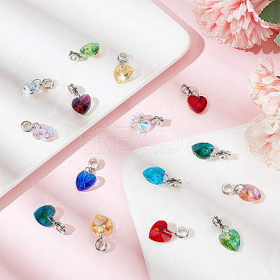Electroplate Glass Dangle Charms PALLOY-GO00007-1