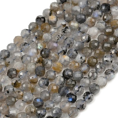 Natural Labradorite Beads Strands G-G281-B03-6mm-1