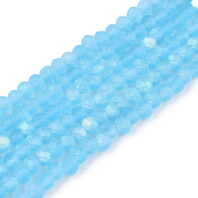 Transparent Glass Beads Strands LS-EGLA-A044-T2mm-MB08-1