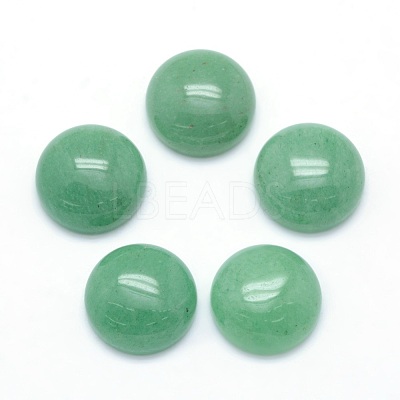 Natural Green Aventurine Cabochons X-G-P393-R15-12mm-1