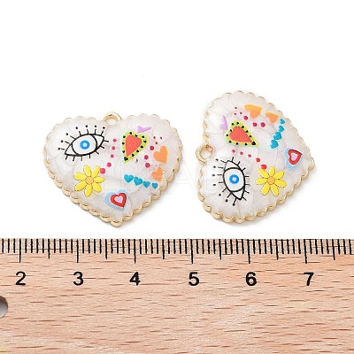 Rack Plating Alloy Enamel Pendants FIND-C050-13G-01-1