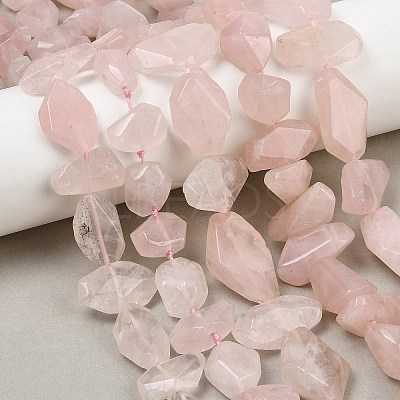 Natural Rose Quartz Beads Strands GG-CBA3D9B-12-1