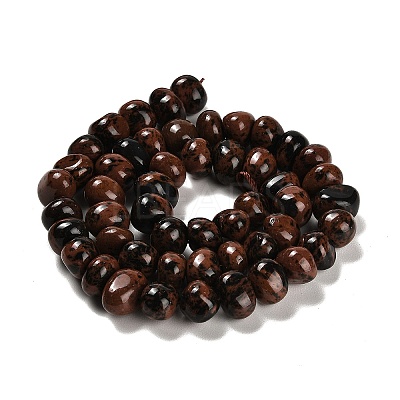 Natural Mahogany Obsidian Beads Strands G-G053-C03-01-1