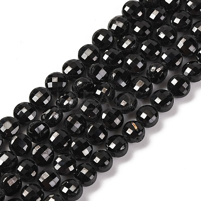 Natural Black Spinel Beads Strands G-F770-B01-01-1