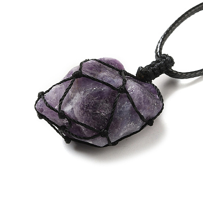 Irregular Nuggets Natural Mixed Gemstone Pendant Necklace G-H286-02-1