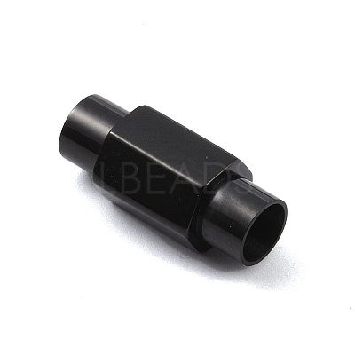 304 Stainless Steel Magnetic Clasps with Glue-in Ends STAS-K282-01B-EB-1