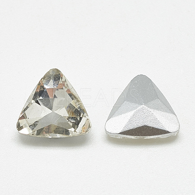 Pointed Back Glass Rhinestone Cabochons RGLA-T087-14mm-01-1