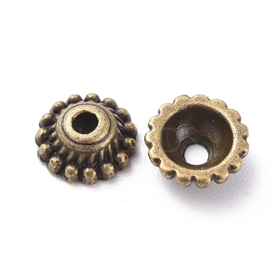 Tibetan Style Alloy Caps MLF1235Y-NF-1