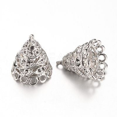 Alloy Pendant Bail Rhinestone Settings LS-PALLOY-S090-23P-LF-1