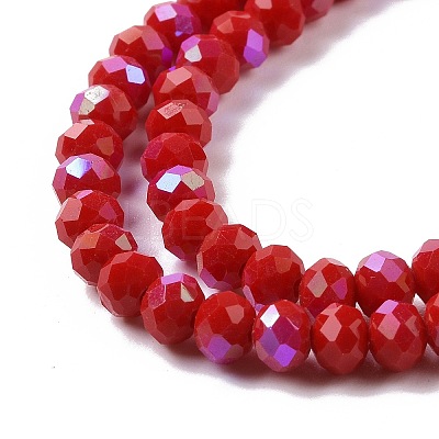 Electroplate Opaque Solid Color Glass Beads Strands LS-EGLA-A044-P4mm-L22-1