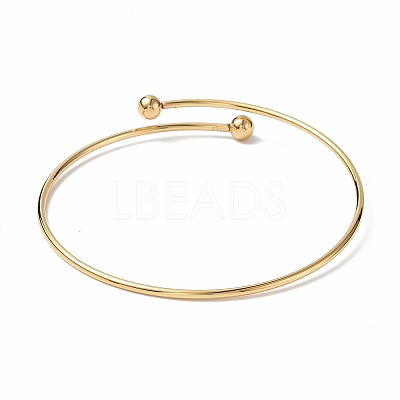 Ion Plating(IP) Adjustable 304 Stainless Steel Wire Cuff Bangle Making X-MAK-F286-02G-1