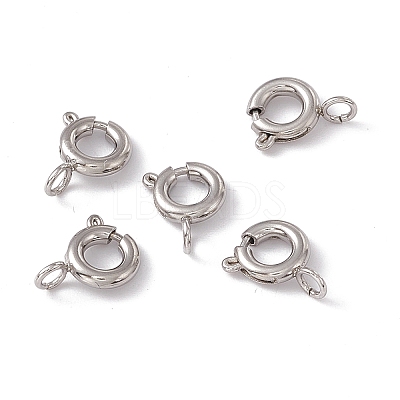 Non-Tarnish 201 Stainless Steel Spring Ring Clasps STAS-J401-LD022-6-1