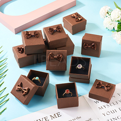Square Cardboard Paper Ring Gift Storage Boxes CON-TAC0001-17D-1
