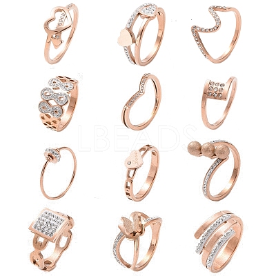 Crystal Rhinestone Finger Ring RJEW-MSMC002-17RG-1