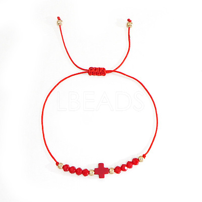 Bohemian Style Glass Braided Beads Bracelets EW0556-2-1