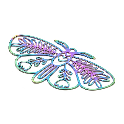 201 Stainless Steel Pendants STAS-B051-02RC-07-1